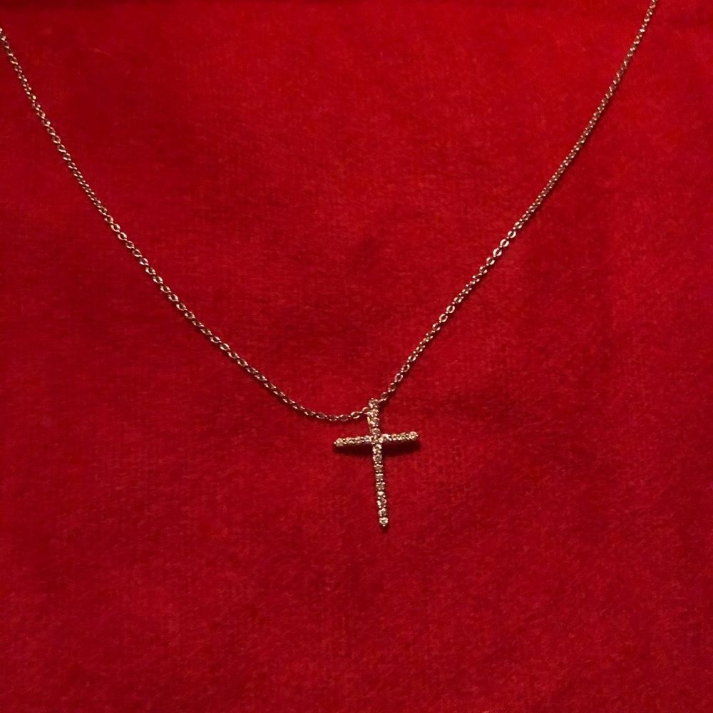 18k Roberto Coin Diamond Cross